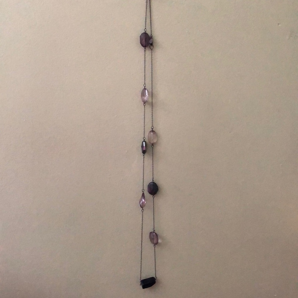 Express Black and Gray Long Necklace